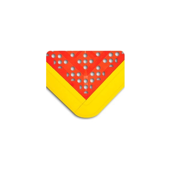 Tennesee Mat Co Wearwell F.I.T. Emergency Shower Mat Kit 5/8in Thick 2.25' x 2.5' Red/Yellow Edging 546.58x27x30RDYL - main